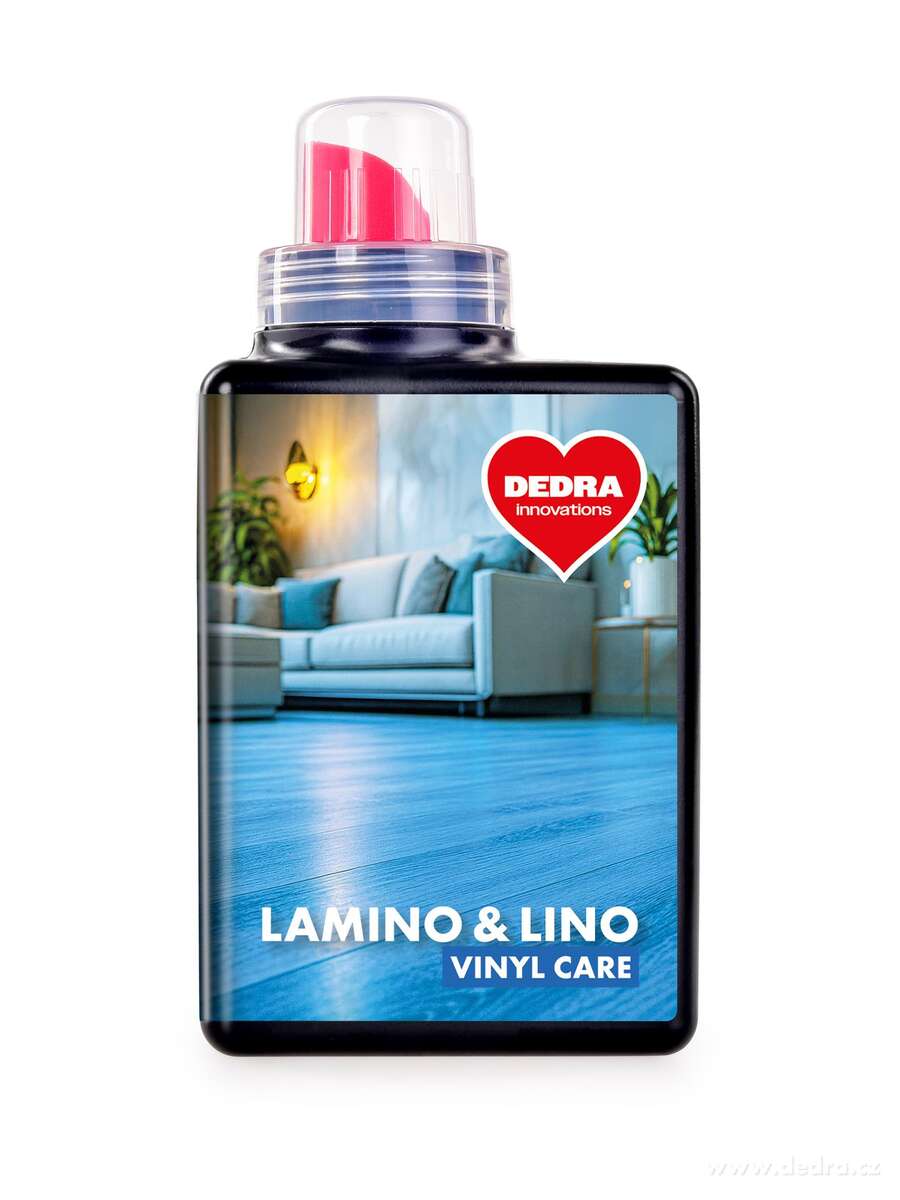 LAMINO & LINO VINYL CARE čistiaci a ošetrujúci prostriedok na plávajúce, laminátové podlahy, vinyl a linoleá