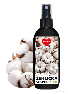 ECO žehlička v spreji® WHITE COTTON na vyrovnanie skladov a záhybov na oblečení